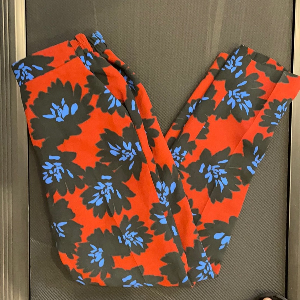 J. Crew Jamie Pant - Floral Pattern, Size 0